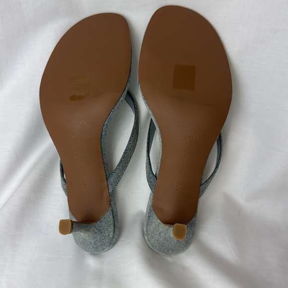 GOOD AMERICAN denim mule sandal in indigo 8.5 - Picture 6 of 10
